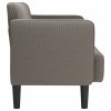 vidaXL Loveseat Sofa Light Grey 109 cm manšestrová tkanina