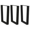 vidaXL Nohy k jídelnímu stolu ve tvaru V, 3 ks, černé, 70 x (72-73,3) cm, ocel