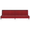 vidaXL 2místná rozkládací pohovka vínová samet