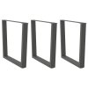 vidaXL Nohy k jídelnímu stolu ve tvaru V, 3 ks, antracitové, 90 x (72-73,3) cm, ocel