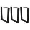 vidaXL Nohy k jídelnímu stolu ve tvaru V, 3 ks, černé, 90 x (72-73,3) cm, ocel