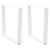vidaXL Nohy k jídelnímu stolu ve tvaru V, 2 ks, bílé, 80 x (72-73,3) cm, ocel