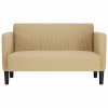 vidaXL Loveseat Sofa šedozelená 109 cm manšestrová tkanina
