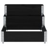 vidaXL 3patrový vyvýšený záhon černý 120 x 80 cm masivní borové dřevo