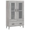 vidaXL Skříň highboard šedá sonoma 69,5 x 31 x 115 cm kompozitní dřevo