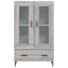 vidaXL Skříň highboard šedá sonoma 69,5 x 31 x 115 cm kompozitní dřevo