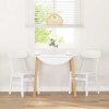 vidaXL Jídelní židle 2 ks bílé masivní dřevo gumové