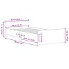 vidaXL Rám postele bez matrace Staré dřevo 90x190cm Technické dřevo