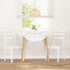 vidaXL Jídelní židle 2 ks bílé masivní dřevo gumové