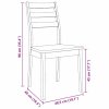 vidaXL Jídelní židle 2 ks bílé masivní dřevo gumové