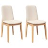 vidaXL Jídelní židle s polštáři 2 ks masivního dřeva s gumou