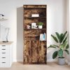 vidaXL Skříň highboard kouřový dub 70 x 35 x 180 cm kompozitní dřevo