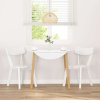 vidaXL Jídelní židle 2 ks bílé masivní dřevo gumové