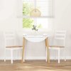 vidaXL Jídelní židle 2 ks bílé masivní dřevo gumové