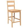 vidaXL Barové stoličky 2 ks Přírodní masivní dřevo Guma