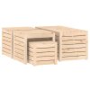 vidaXL 4dílná sada zahradních boxů masivní borové dřevo