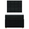 vidaXL Box spring postel s matrací černá 80 x 200 cm textil