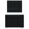 vidaXL Box spring postel s matrací černá 80 x 200 cm textil
