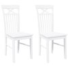 vidaXL Jídelní židle 2 ks bílé masivní dřevo gumové