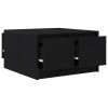 vidaXL Konferenční stolek se zásuvkami Dub černý 70,5x70x40 cm