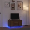 vidaXL TV skříňka s LED osvětlením Dub hnědý 100x41x50 cm