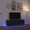 vidaXL TV skříňka s LED osvětlením černý dub 160,5x41x50 cm
