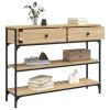 vidaXL Konzolový stolek dub sonoma 100 x 25 x 75 cm kompozitní dřevo