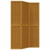 vidaXL Paraván 3dílný hnědý masivní dřevo pavlovnie