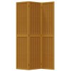 vidaXL Paraván 3dílný hnědý masivní dřevo pavlovnie