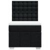vidaXL Box spring postel s matrací černá 80 x 200 cm textil