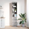 vidaXL Highboard Concrete Grey 37,5x35x180 cm Dřevěná konstrukce