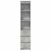 vidaXL Highboard Concrete Grey 37,5x35x180 cm Dřevěná konstrukce