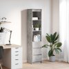 vidaXL Highboard Concrete Grey 37,5x35x180 cm Dřevěná konstrukce