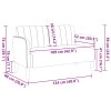 vidaXL Loveseat Sofa Tmavě šedá 109 cm samet