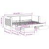 vidaXL Válenda s přistýlkou a zásuvkami černá 80 x 200 cm samet
