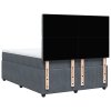vidaXL Box spring postel s matrací tmavě šedý 140 x 190 cm samet