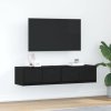 vidaXL TV skříňky 2 ks Dub černý 60x31x25,5 cm Dřevěné konstrukce