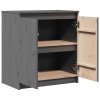 vidaXL Odkládací skříňka šedá 60 x 36 x 65 cm masivní borové dřevo