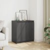 vidaXL Odkládací skříňka šedá 60 x 36 x 65 cm masivní borové dřevo