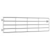 vidaXL Brána na pastvinu ocelová 5 tyčí (115–300) x 90 cm stříbrná