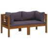 vidaXL 2místná zahradní pohovka s poduškou masivní akáciové dřevo
