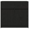 vidaXL Příborník se zásuvkou Černý dub 80x34x76 cm Dřevěná konstrukce