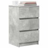 vidaXL Noční skříňky se 3 zásuvkami 2 ks Betonová šedá 39x35x65 cm