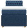 vidaXL Box spring postel s matrací modrá 80x200 cm textil