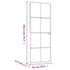 vidaXL Interiérové dveře černé 76x201,5 cm tvrzené sklo a hliník úzké