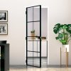 vidaXL Interiérové dveře černé 76x201,5 cm tvrzené sklo a hliník úzké