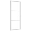 vidaXL Interiérové dveře 83 x 201,5 cm bílé ESG sklo a hliník