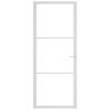 vidaXL Interiérové dveře 83 x 201,5 cm bílé ESG sklo a hliník