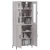 vidaXL Skříň highboard šedá sonoma 69,5 x 34 x 180 cm kompozitní dřevo