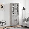 vidaXL Skříň highboard šedá sonoma 69,5 x 34 x 180 cm kompozitní dřevo